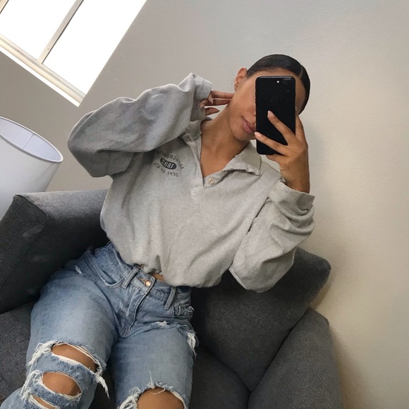 Abercrombie & Fitch Tops - Abercrombie drawstring crop long sleeve